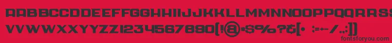 Cubebold Font – Black Fonts on Red Background