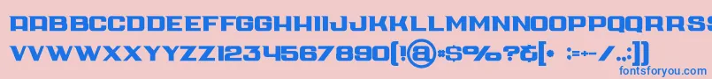 Cubebold Font – Blue Fonts on Pink Background