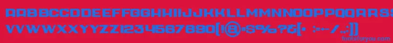 Cubebold Font – Blue Fonts on Red Background