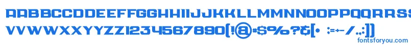 フォントCubebold – 白い背景に青い文字