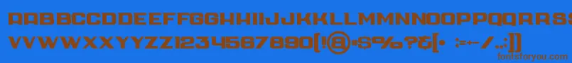 Cubebold Font – Brown Fonts on Blue Background