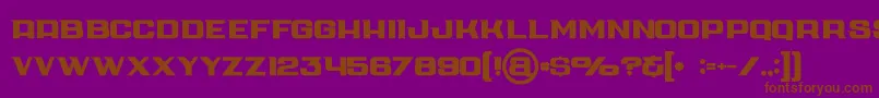 Cubebold Font – Brown Fonts on Purple Background