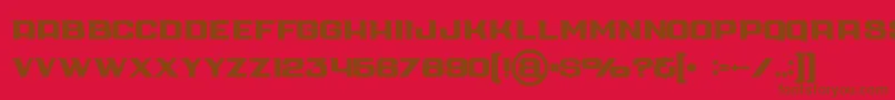 Więcej informacji o czcionce Cubebold Czcionka Cubebold – brązowe czcionki na czerwonym tle