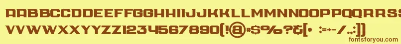 Cubebold Font – Brown Fonts on Yellow Background