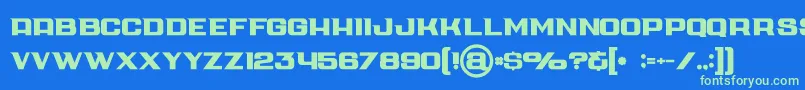 Cubebold Font – Green Fonts on Blue Background