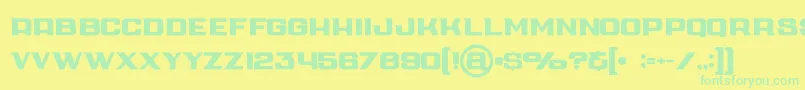Шрифт Cubebold – зелёные шрифты на жёлтом фоне