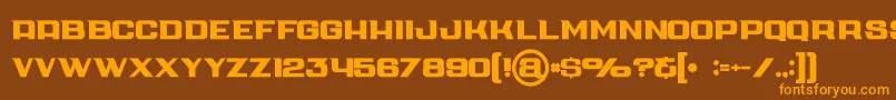 Шрифт Cubebold – оранжевые шрифты на коричневом фоне