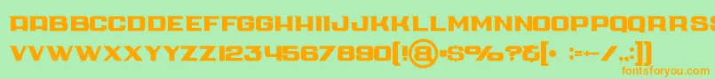 Cubebold Font – Orange Fonts on Green Background