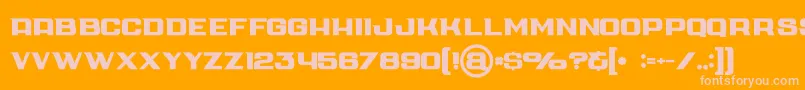 Cubebold Font – Pink Fonts on Orange Background