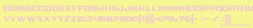 Cubebold Font – Pink Fonts on Yellow Background