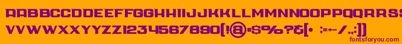 Cubebold Font – Purple Fonts on Orange Background