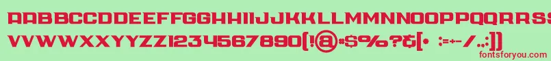 Cubebold Font – Red Fonts on Green Background