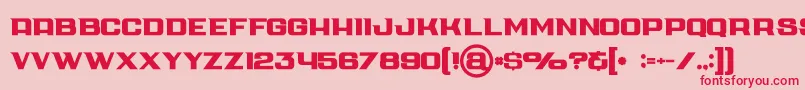 Cubebold-fontti – punaiset fontit vaaleanpunaisella taustalla