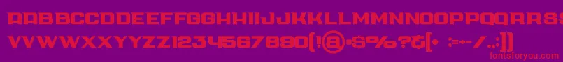 Cubebold Font – Red Fonts on Purple Background