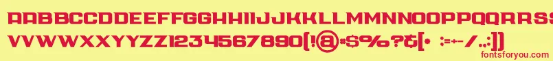 Cubebold Font – Red Fonts on Yellow Background