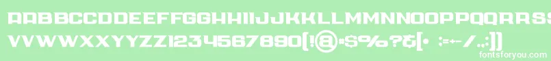 Cubebold Font – White Fonts on Green Background