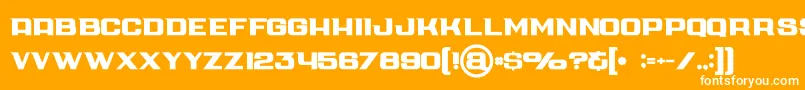 Cubebold Font – White Fonts on Orange Background