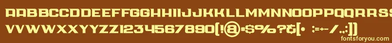 Cubebold Font – Yellow Fonts on Brown Background