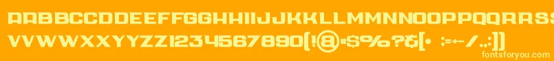 Cubebold Font – Yellow Fonts on Orange Background