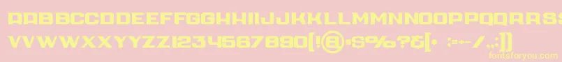 Cubebold Font – Yellow Fonts on Pink Background