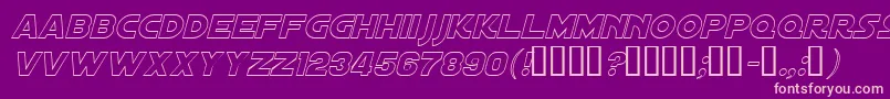 DistantGalaxyOutlineItalic Font – Pink Fonts on Purple Background