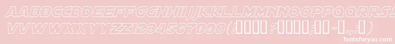 DistantGalaxyOutlineItalic Font – White Fonts on Pink Background