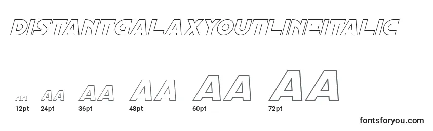 DistantGalaxyOutlineItalic Font Sizes
