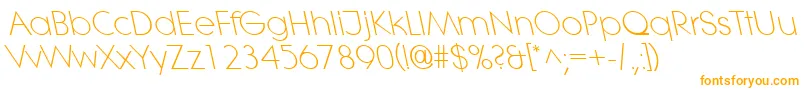 LitheleftylightRegular Font – Orange Fonts on White Background