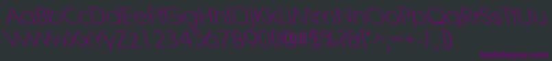 LitheleftylightRegular Font – Purple Fonts on Black Background