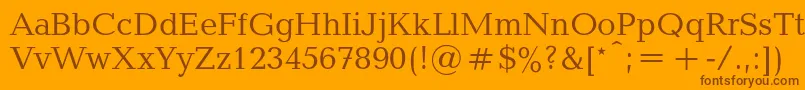 Balticac Font – Brown Fonts on Orange Background