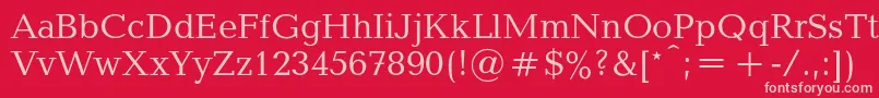 Balticac-Schriftart – Rosa Schriften auf rotem Hintergrund