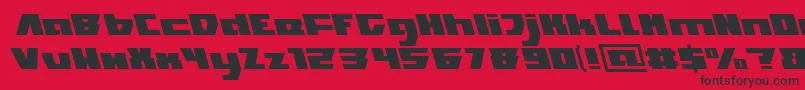 TransformationInverse Font – Black Fonts on Red Background