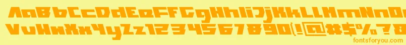 TransformationInverse Font – Orange Fonts on Yellow Background