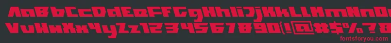 TransformationInverse Font – Red Fonts on Black Background