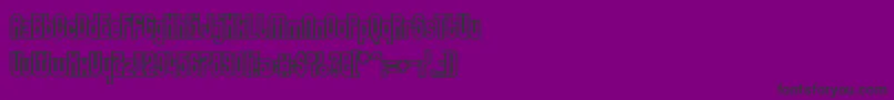フォントMakushkakontura – 紫の背景に黒い文字