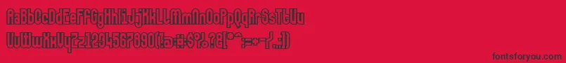 Makushkakontura Font – Black Fonts on Red Background