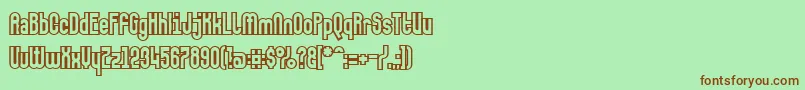 Makushkakontura Font – Brown Fonts on Green Background
