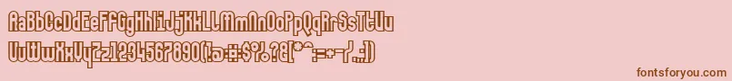 Makushkakontura Font – Brown Fonts on Pink Background