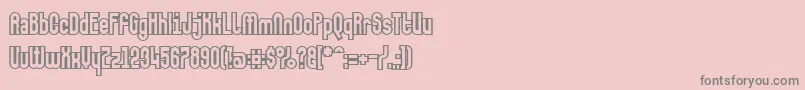 フォントMakushkakontura – ピンクの背景に灰色の文字