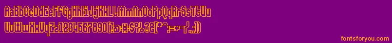 Makushkakontura Font – Orange Fonts on Purple Background