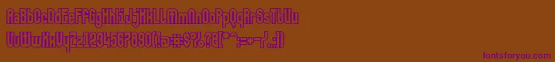 Makushkakontura Font – Purple Fonts on Brown Background