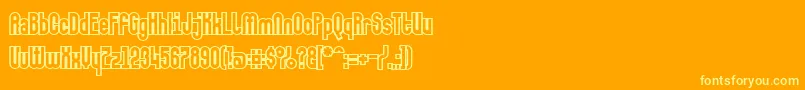 Makushkakontura Font – Yellow Fonts on Orange Background