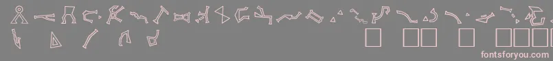 Czcionka StargateSg1AddressGlyphs – różowe czcionki na szarym tle