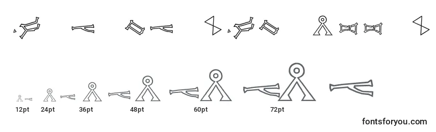 Größen der Schriftart StargateSg1AddressGlyphs