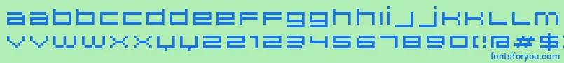 DsHiline Font – Blue Fonts on Green Background