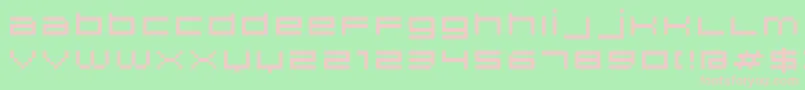 DsHiline Font – Pink Fonts on Green Background