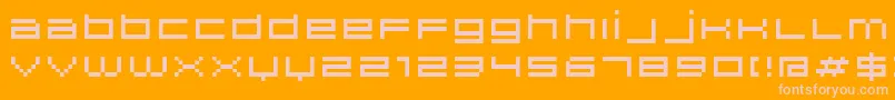 DsHiline Font – Pink Fonts on Orange Background