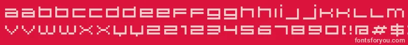 DsHiline Font – Pink Fonts on Red Background
