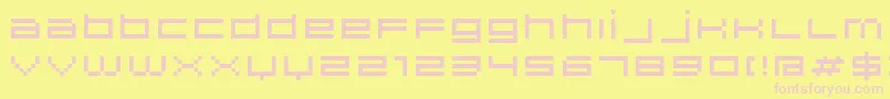 DsHiline Font – Pink Fonts on Yellow Background