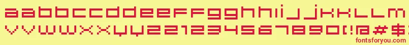 DsHiline Font – Red Fonts on Yellow Background